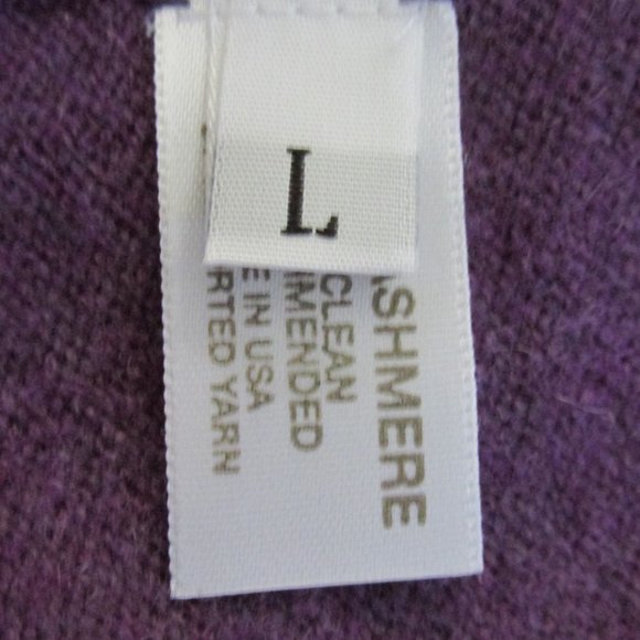 MARGARET O'LEARY WOMENS SIZE L SWEATER PURPLE CASHMERE RETR0 1950'S USA MADE - Picture 9 of 10